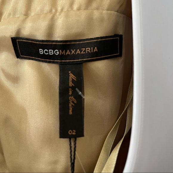 BCBGMaxAzria Dark Beige Beaded A-Line Cocktail Dress Size 2. - Picture 12 of 16